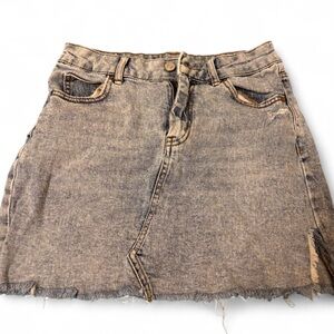 Wild Fable Gray Distressed Mini Skirt